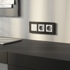 Миниатюра фото рамка из металла на 3 поста черный werkel alumax алюминий w0033508 | 220svet.ru