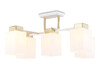 Миниатюра фото потолочная люстра на штанге ambrella light traditional loft tr tr303047/5 wh/gd | 220svet.ru