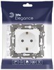Миниатюра фото розетка эра elegance 14-2101-01м с заземлением 2p+e schuko 16а-250в белый матовый б0065800 | 220svet.ru