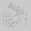 Миниатюра фото трековый магнитный светодиодный светильник maytoni focus led tr032-2-12w4k-m-bw | 220svet.ru