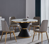 Миниатюра фото стол обеденный иск.мрам garda decor bianca 76ar-dt813 | 220svet.ru
