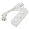 Миниатюра фото удлинитель uniel ultra 3гн х 2м б/з s-cu3-2 white ul-00009981 | 220svet.ru