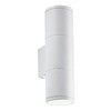Миниатюра фото уличный настенный светильник ideal lux gun ap2 small bianco | 220svet.ru
