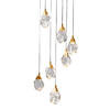 Миниатюра фото подвесной светильник crystal rock 7 gold | 220svet.ru