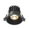 Миниатюра фото встраиваемый точечный светодиодный светильник maytoni round dl058-7w3k-b | 220svet.ru