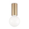 Миниатюра фото потолочный светильник ideal lux petit pl1 ottone satinato | 220svet.ru