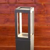Миниатюра фото уличный светодиодный светильник elektrostandard frame 1529 techno led серый a051860 | 220svet.ru