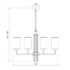 Миниатюра фото подвесная люстра eurosvet 60134/8 никель | 220svet.ru