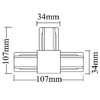 Миниатюра фото коннектор t-образный crystal lux clt 0.211 08 wh | 220svet.ru