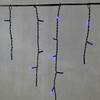 Миниатюра фото гирлянда бахрома 4,9 x 0,5 м синяя 220в, 240 led, провод черный пвх, ip54 ltc pil240-11-2b | 220svet.ru