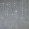 Миниатюра фото гирлянда бахрома 5 x 0,9 м небесно-голубая 220в, 348 led, провод прозрачный силикон, ip65 ltc ecc348-10-2sb | 220svet.ru