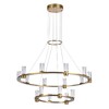 Миниатюра фото подвесная люстра светодиодная odeon light defance 7144/110l бронзовый | 220svet.ru