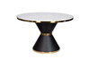 Миниатюра фото стол обеденный иск.мрам garda decor bianca 76ar-dt813 | 220svet.ru