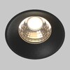 Миниатюра фото встраиваемый точечный светодиодный светильник maytoni round dl058-12w3k-trs-b | 220svet.ru
