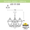 Миниатюра фото подвесной уличный светильник fumagalli sichem/cefa 3l u23.120.s30.bye27 | 220svet.ru