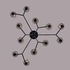 Миниатюра фото потолочная люстра на штанге lumion madonna 6555/12c черный | 220svet.ru
