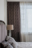 Миниатюра фото портьера коричневая garda decor 121gd-00002 | 220svet.ru