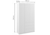 Миниатюра фото шкаф woodville мадера шм графит 520909 | 220svet.ru