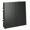 Миниатюра фото выключатель встраиваемый для жалюзи 10а voltum s70 vls020706 (титан) | 220svet.ru