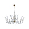 Миниатюра фото подвесная люстра newport 3654+12/c gold м0070041 | 220svet.ru