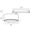 Миниатюра фото трековый трехфазный светильник 15w lightstar alta pro a5536dali | 220svet.ru