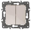 Миниатюра фото переключатель двухклавишный эра 10ax 250v 14-1106-02 б0034244 | 220svet.ru