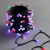 Миниатюра фото гирлянда «шарики» 10м rgb 220b, диаметр шарика 13мм, 100 led, провод черный пвх, ip65 ltc sb100-1-2rgb | 220svet.ru