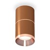 Миниатюра фото комплект накладного светильника ambrella light techno spot xs7404081 scf/ppg кофе песок/золото розовое полированное (c7404, a2073, c7404, n7035) | 220svet.ru