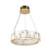 Миниатюра фото подвесная светодиодная люстра odeon light crossa 5072/60l золотой | 220svet.ru