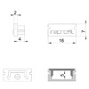 Миниатюра фото заглушка deko-light end cap p-au-01-10 set 2 pcs 978012 | 220svet.ru