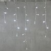 Миниатюра фото гирлянда бахрома 3,1 x 0,5 м белая 220в, 150 led, провод прозрачный пвх, ip54 ltc pil150-10-2w | 220svet.ru