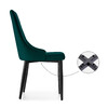 Миниатюра фото стул на металлокаркасе woodville kora green / black 15096 | 220svet.ru