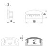 Миниатюра фото заглушка deko-light end cap f-au-01-12 set 2 pcs 978521 | 220svet.ru