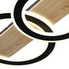 Миниатюра фото потолочный светильник светодиодный lumion pine 8023/80cl черный/дерево | 220svet.ru