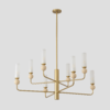 Миниатюра фото потолочная люстра на штанге crystal lux simply sp8 brass | 220svet.ru