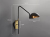 Миниатюра фото настенный светильник delight collection mt9049-1wb black/bronze | 220svet.ru