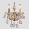 Миниатюра фото бра crystal lux isabel ap2 gold/transparent | 220svet.ru