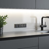 Миниатюра фото выключатель двухклавишный графит матовый werkel w1120064 | 220svet.ru