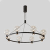 Миниатюра фото подвесная люстра светодиодная crystal lux duet sp56w led black | 220svet.ru