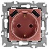 Миниатюра фото розетка эра intro solo schuko p+e 16a 250v со шторками 2хusb медь 12-4109-14 б0047848 | 220svet.ru