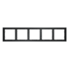 Миниатюра фото рамка пластиковая на 5 постов voltum s70 vls100507 (графит) | 220svet.ru