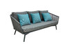 Миниатюра фото диван arial трехместный уличный серый garda decor 129kn-02613 | 220svet.ru