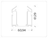 Миниатюра фото корпус в натяжной потолок для накладного шинопровода ambrella light track system magnetic 220v gl1014 | 220svet.ru