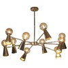Миниатюра фото люстра на штанге loft it halley 10046/10 gold | 220svet.ru
