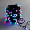Миниатюра фото гирлянда «шарики» 10м rgb 220b, диаметр шарика 18мм, 100 led, провод черный каучук 2,3мм, ip65 ltc mb100-1-2rgb | 220svet.ru