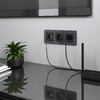 Миниатюра фото рамка из стекла на 3 поста werkel elite графит w0032440 | 220svet.ru