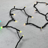 Миниатюра фото гирлянда нить с колпачком 15м разноцветная 220в, 100 led, провод черный каучук, ip65 ltc aug100cap-21-1eprgb | 220svet.ru