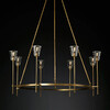 Миниатюра фото люстра torche de verre 8 gold | 220svet.ru