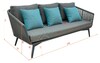 Миниатюра фото диван arial трехместный уличный серый garda decor 129kn-02613 | 220svet.ru