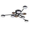 Миниатюра фото потолочная люстра с пультом ду arte lamp taygeta a2455pl-6bk | 220svet.ru